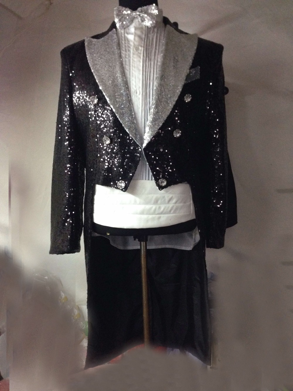   mens full sequined black swallowtail jacket νõ ǹ Į/this only jacket